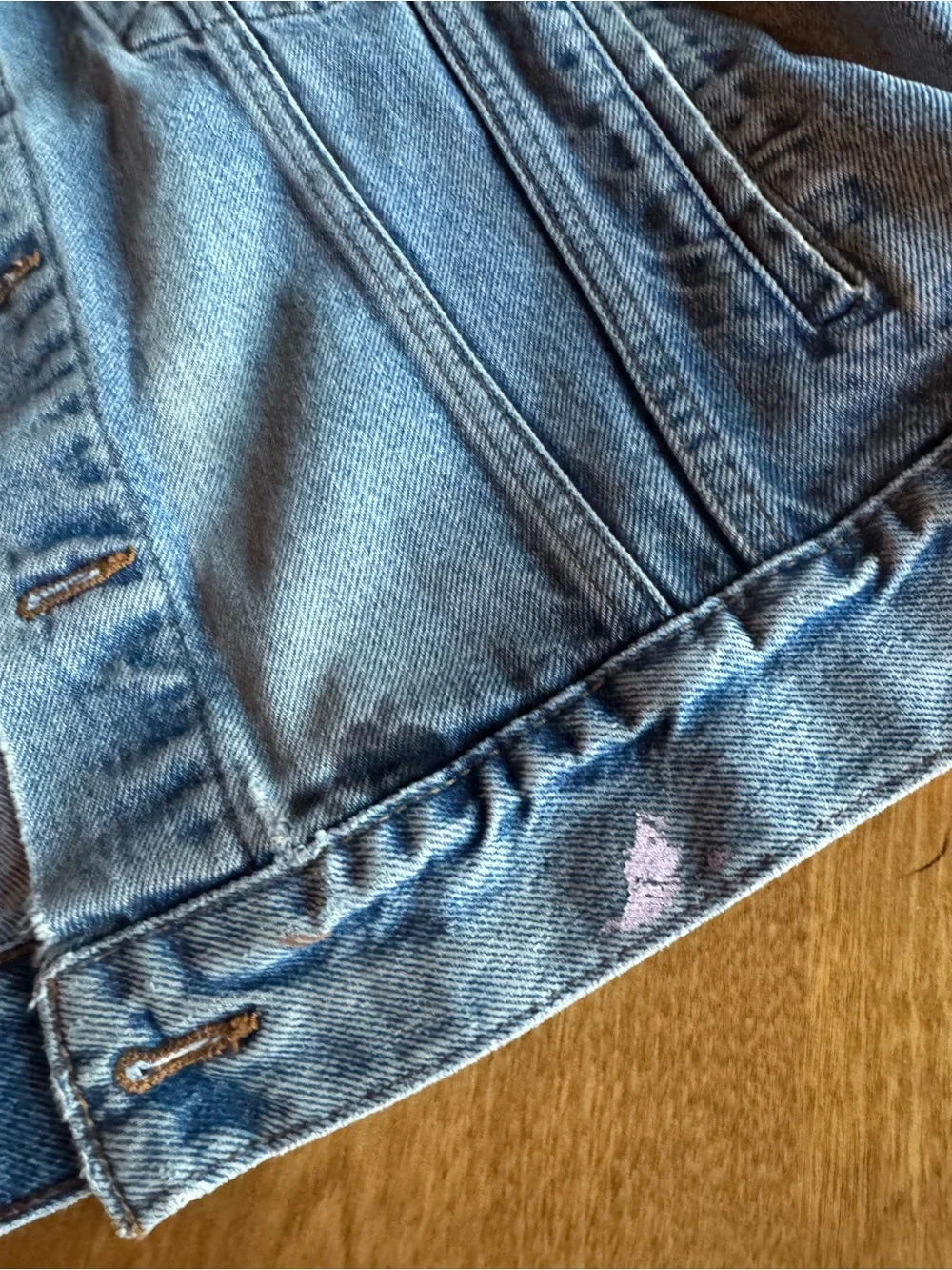 Vintage 90s Disneyland Mickey’s Toontown Distressed Denim Jacket XL